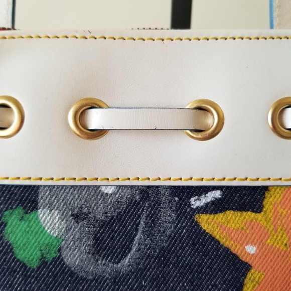 Dooney & Bourke Denim Grafitti Splatter Shoulder Bag - Picture 10 of 16